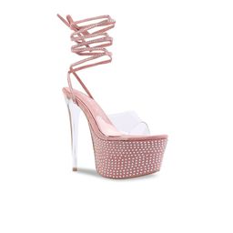London Rag Pink Suede Party Platform Heels-13