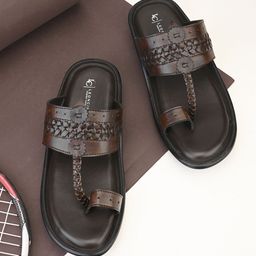 LEONCINO Men One Toe Comfort Sandals-image-32