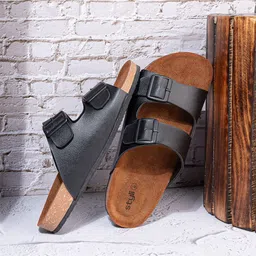 Styli Men Double Strap Buckle Detail Thick Sole Casual Sandals-image-67