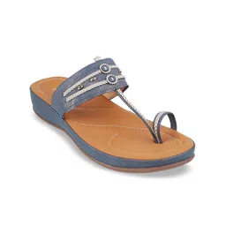 Metro Women Striped Comfort Heels-22