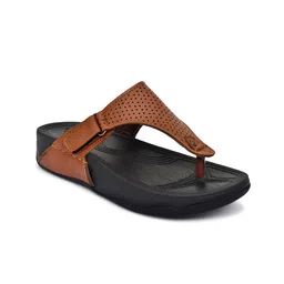 IVRAH Men Tan & Black Comfort Sandals-image-59