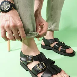 Liberty Men Black Comfort Sandals-picture-50