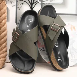 El Paso Men Comfort Sandals With Buckle-image-56