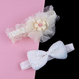 Krelin Girls Set of 2 Embellished Ribbon Bows Hairbands-6