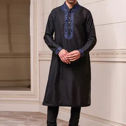 Tasva Men Embroidered Thread Work Viscose Rayon Kurta Set-picture-51