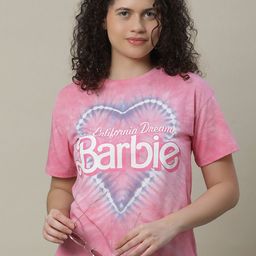 Kids Ville Girls Barbie Printed Round Neck Pure Cotton Relaxed Fit Tshirt-image-122