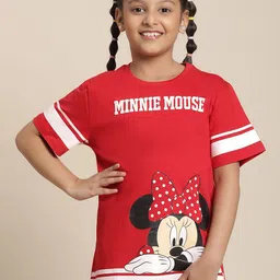 Kids Ville Girls Minnie Printed Cotton Tshirt-image-38