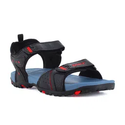 Sparx Men Black & Blue Patterned Sports Sandals-picture-0