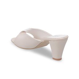Mochi Beige Block Heels with Bows image 4
