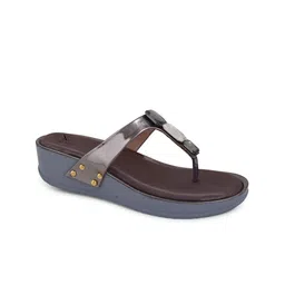 XE Looks Grey & Blue Wedge Sandals-image-81