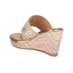 Inc 5 Embroidered Open Toe Wedge Heels image 3