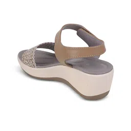 Mochi Textured Open Toe Wedge Heels image 5