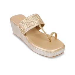 Mochi Embellished Open Toe Wedge Heels image 2