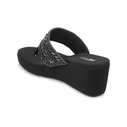 Metro Embellished Open Toe Wedges image 3