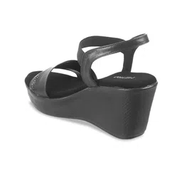 Metro Embellished Open Toe Wedges With Backstrap image 2
