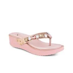 XE Looks Peach-Coloured Embellished Sandals-29