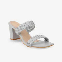 AXIUM Braided Open Toe Block Heels image 4