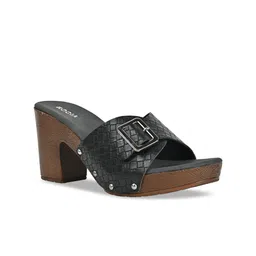 Rocia Textured Buckle Block Heels image 2