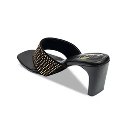 Dapper Feet-Fancy Nancy Embellished Open Toe Block Heels image 5