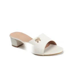 ICONICS Bow Detail Open Toe Block Heels image 2