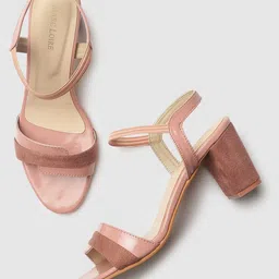 Marc Loire Nude-Coloured & Pink Block Sandals-55