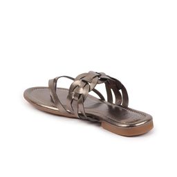 FAUSTO Textured Open Toe T-Strap Flats image 5