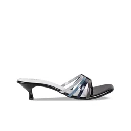 Mochi Black Embellished Kitten Heels image 2