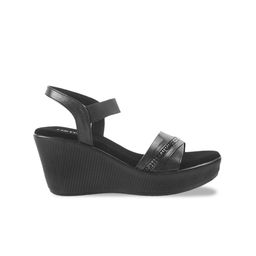 Metro Embellished Open Toe Wedges With Backstrap image 5