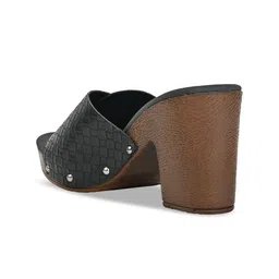 Rocia Textured Buckle Block Heels image 3