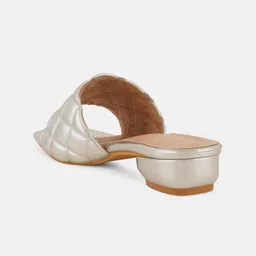 HEELSNFEELS Textured Open Toe Block Heels image 4