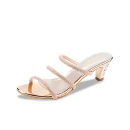 Ozuri Embellished Open Toe Block Heels image 5