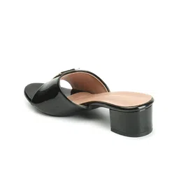 ICONICS Embellished Open Toe Block Heels image 4