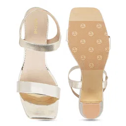 Mochi Gold-Toned Block Heels image 4