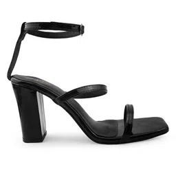 JM Looks Strappy Open Toe Block Heels image 5