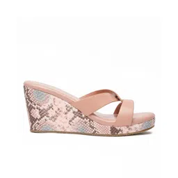 Bruno Manetti Printed Open Toe Wedges image 4