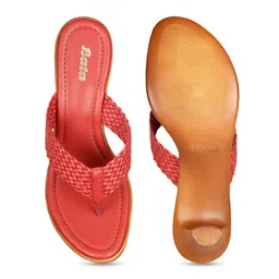 Bata Textured Open Toe Block Heels image 4