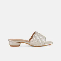 HEELSNFEELS Textured Open Toe Block Heels image 5