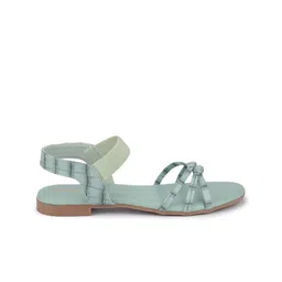 Luxyfeel Textured Open Toe Flats With Backstrap image 3