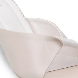Mochi Beige Block Heels with Bows image 3
