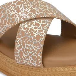 CLOG LONDON Cross Strap Printed Wedges With Backstrap image 2