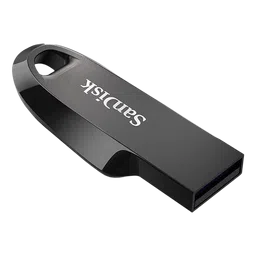 SanDisk Ultra Curve 32GB USB 3.2 Flash Drive (Built-in Keyring Loop, SDCZ550-032G-I35, Black) image 2