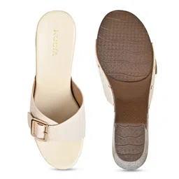 Rocia Textured Open Toe Platform Heels image 5