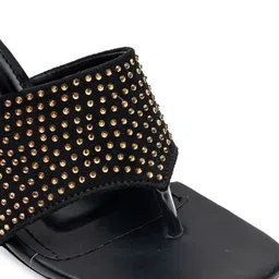 Dapper Feet-Fancy Nancy Embellished Open Toe Block Heels image 4