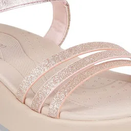 Metro Embellished Open Toe Flatform Heels With Backstrap image 3