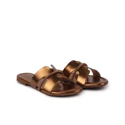FAUSTO Embellished Open Toe Flats image 2