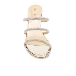 Ozuri Embellished Open Toe Block Heels image 4