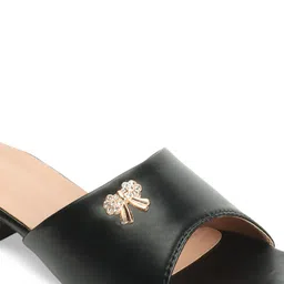 ICONICS Bow Detail Open Toe Block Heels image 2