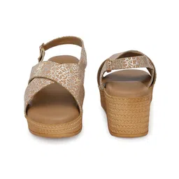 CLOG LONDON Cross Strap Printed Wedges With Backstrap image 4