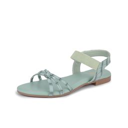 Luxyfeel Textured Open Toe Flats With Backstrap image 4