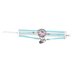 Arendelle Girls Blue Multistrand Unicorn Charm Bracelet-image-8